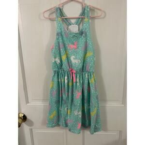 Tommy Bahama Youth Size 7 Unicorn Dress  Braided Straps